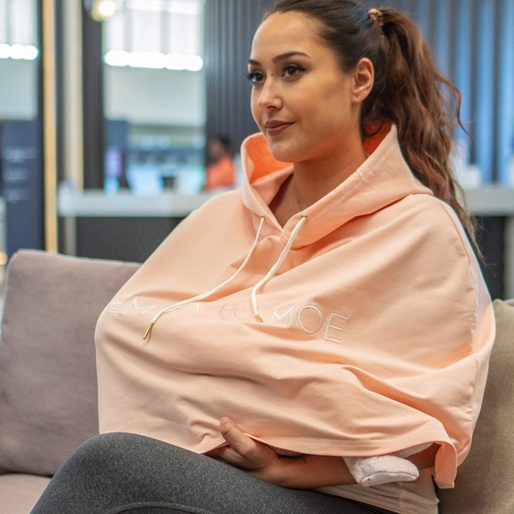 Premium Nursing Breastfeeding Cover For Privacy Soft Light Orange NEW - Picture 4 of 8